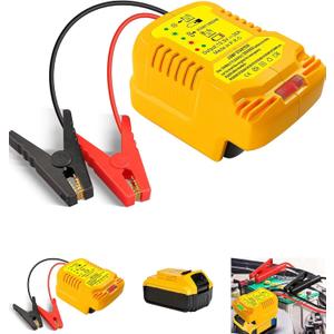 TPDL Heavy Duty Battery Jumper Cable Clamps for DeWalt 20v Battery, Convert to Jumper Starter Automotive Booster with 11AWG Cables,Parrot Clips, Power for Quick Charging Connector