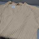 ANRABESS Women's 2 Piece Outfits Sweater Skirt Sets Casual Long Sleeve V Neck Ribbed Knit Tops Midi Dress 2025 Fall Fashion Beige Large