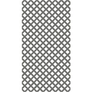 4 ft. x 8 ft. Nantucket Gray Garden Vinyl Lattice
