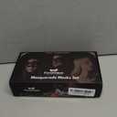 Masquerade Mask for Couples Women and Men - 3 Pack Venetian Gold and Black Lace, Mardi Gras Mask