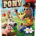 Goliath One Trick Pony Game w/ 24pc Puzzle - Round Up Animals Before Cowboy's Spinning Lasso Ropes You in - Includes 24-Piece Puzzle