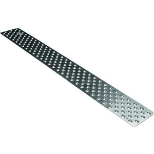 Non Slip Aluminum Stair Tread, Mill Finish Silver, 3.75" x 48" with Color Matching Wood Screws, Each