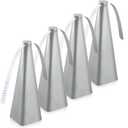 Treva Chemical Free Bug Fan, Fly Deterrent with Holographic Blades to Clear Bugs, Mosquitoes, and Flies, Battery Powered Fly Fan, Silver (4 Pack)