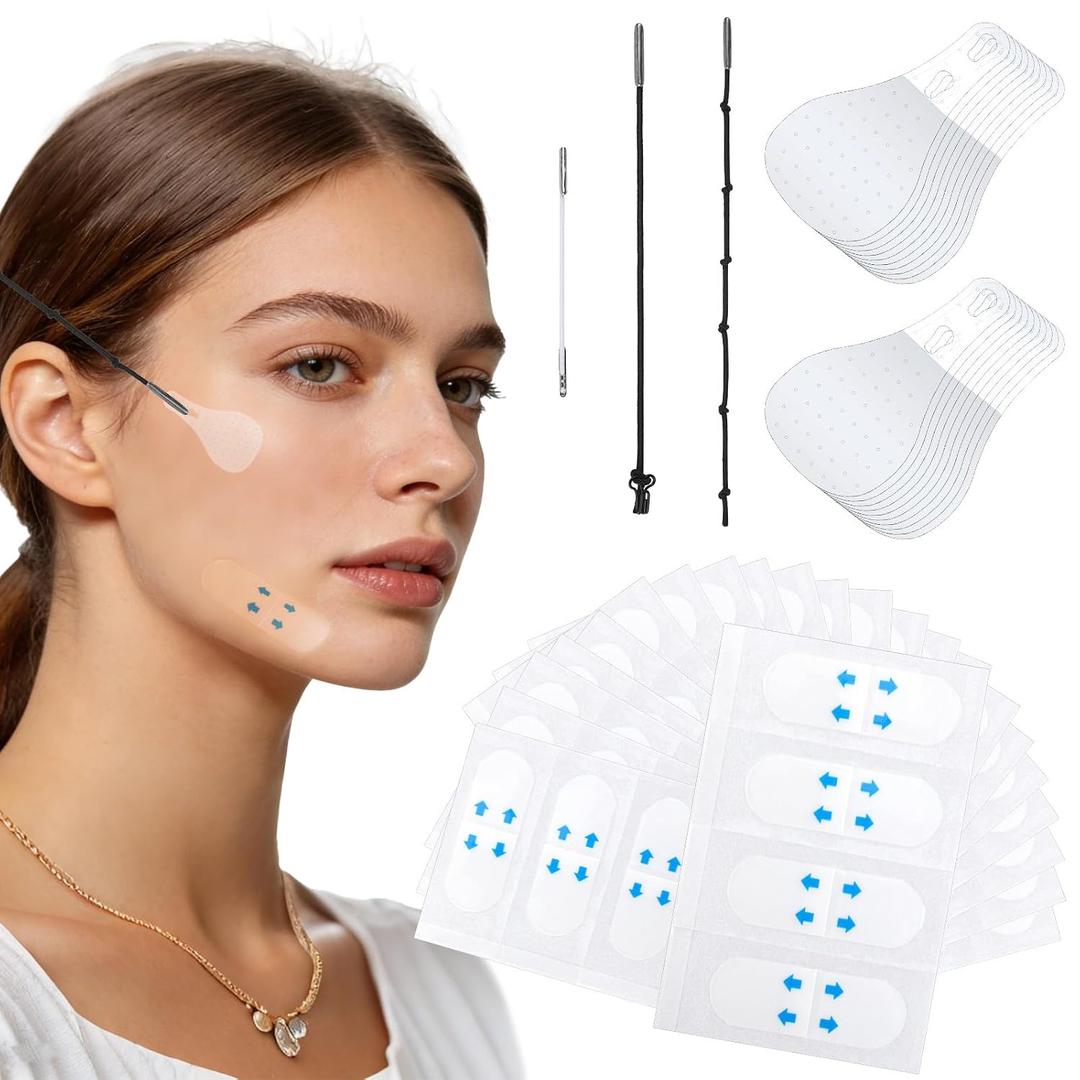 2 x 156 pcs Instant Facelift Tapes Face Lift Tape Neck Tape lifting Invisible Instantly Lifts for Lifting Sagging Skin Jowls Eyes Double Chin Wrinkles Waterproof