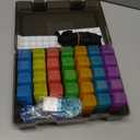 Monthly Pill Organizer 3 Times a Day – Yonlog Large Medicine Box with Weekly Travel Bag, Pill Cutter, Easy-Open Pick, Pill Taker Tool, and 2 Medication Stickers (Black, 3 Times a Day)