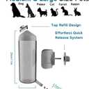 Pet Water Bottle Hanging Dog Water Dispenser Kennel Drinker Kettle Feeder BPA Free Cage Crate Hutch Puppy Cat Rabbit (24oz, Gray)