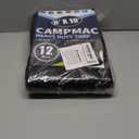 Black Tarps Heavy Duty Waterproof 8x10, 12 Mil Thick, High Durability, Rip and Tear Resistant with Metal Grommets Every 20 Inches