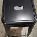 Elevon 30 Inches Metal Bar Stools, High Backless Stools, Indoor Outdoor Stackable Kitchen Stools, Set of 4, Black