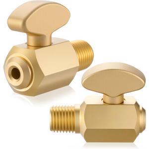 2 Pcs Air Tank Drain Valve Brass Air Brake Compressor Drain Cock Ground Plug Release Shutoff Cock 1/4" Npt Male Tank Check Valve Compressor Accessories