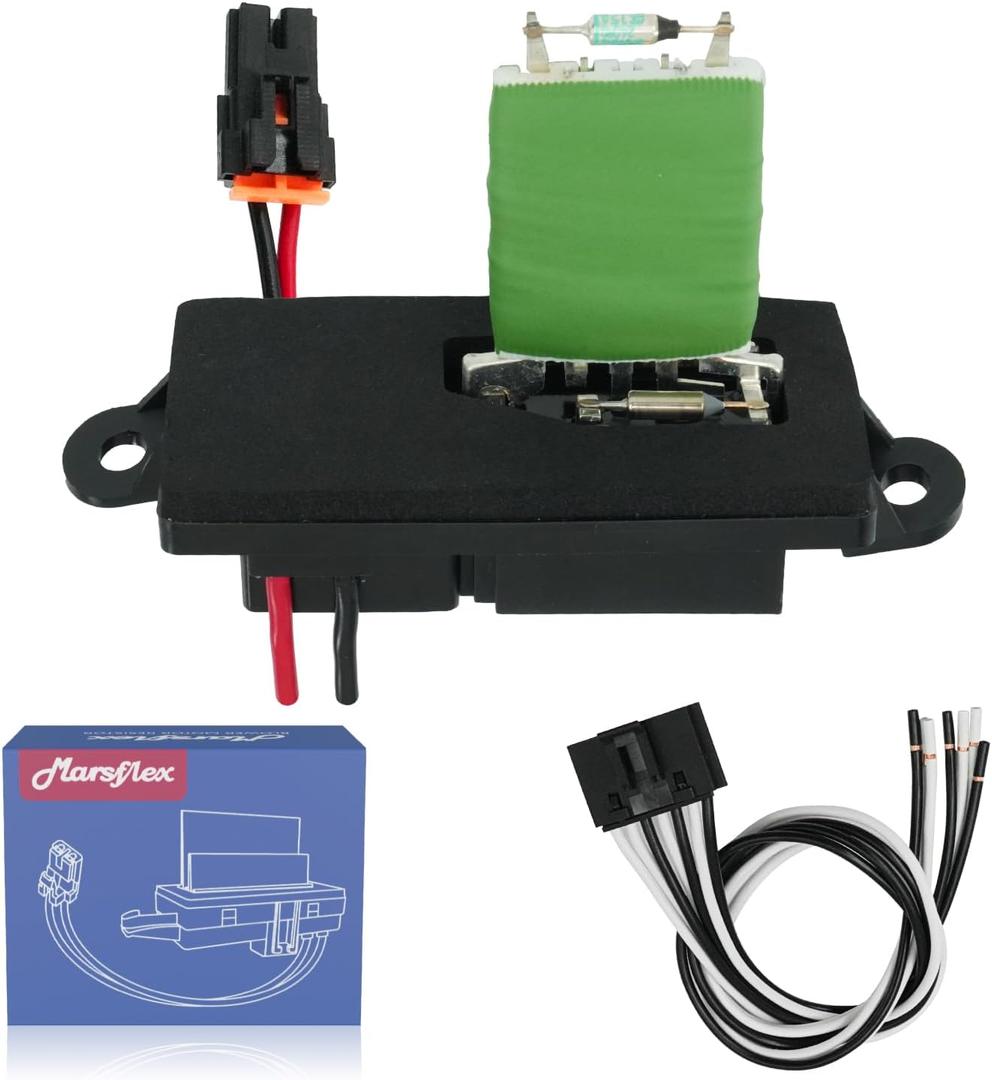 Marsflex Blower Motor Resistor 22807122 1999 2000 2001 2002 2003 2004 2005 2006 for Chevy Avalanche Silverado Suburban Tahoe, for GMC Sierra Yukon, OE: 973-409 89019089 15-81087 Manual AC Control