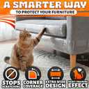 Double Sided Cat Tape for Furniture 4" X 30 Yards PVC Couch, Carpet and Door Protection with Easy Peel Arrow Marker, Wide Clear Sticky Adhesive Anti Cat Scratch Tape for Furniture Easy to Install