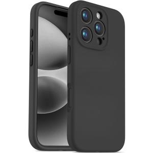 OTOFLY Designed for iPhone 16 Pro Case,[Camera Control Button Coverage][12FT Military-Grade Protection] Silicone Shockproof Slim Cover Women Men 16 Pro Phone Case 6.3 inch, Black