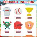24Pcs Baseball Party Ring ,Glow in the Dark ,Baseball Theme Birthday Party Supplies Birthday Party Supplies,Sport Goodie Treat Bag Stuffers Classroom Prizes, Fun Gifts