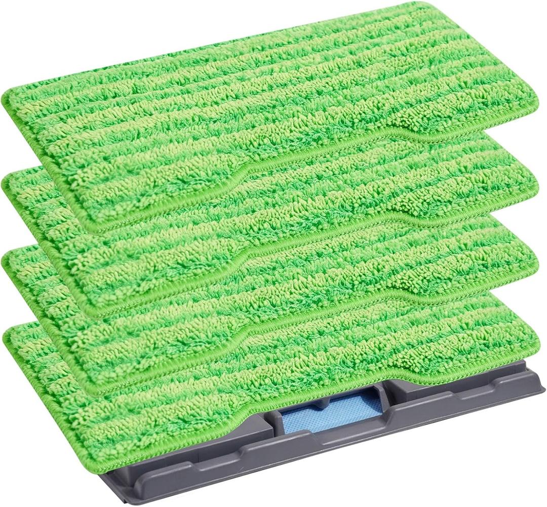 Reusable VacMop Replacement Pads Compatible with Shark VACMOP VM252 VM200 VM401 VM180 VM190 VM252C VM251 VC205 VM200P12, Washable Vac Mop Pads Refills with Upgraded Design of Dirt Chamber, 1+2+4 Pack