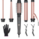 Automatic Curling Iron, Automatic Hair Curler with 1" Large Rotating Barrel & 4 Temps Hair Curler, Safety Anti-Scald & Anti-Tangle Curling Iron, Fast Heating Auto Curler for Hair Styling-Grey