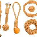 Dog Rope Toy Set  6 Pack Durable Cotton Chew Toys for Puppy, Small & Medium Dogs  Interactive Tug, Fetch & Dental Play Set  Safe for Puppy Teething  Supervised Play Recommended