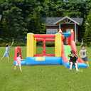 Inflatable Bounce House Slide Jumping Bouncy Castle House with Air Blower for Kids Yellow