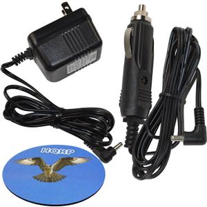 HQRP Kit Car Charger and AC Adapter Compatible with VXI Blue Parrott 203664 052030 502030 BlueParrott B250-XT, B250-XT+ Wireless Headset, Roadwarrior, Blue-Parrot PL602030