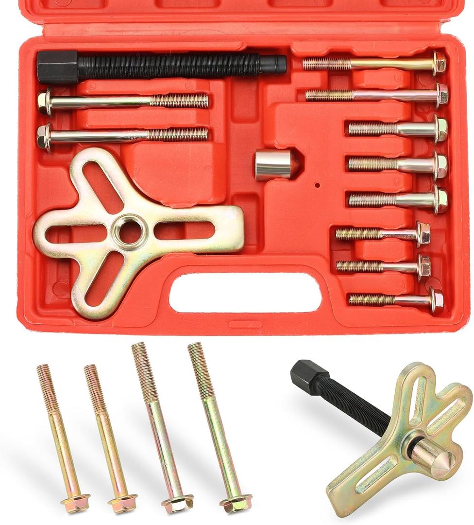 Harmonic Balancer Steering Wheel Puller Kit | 13PCS Flywheel Puller, Crankshaft Pulley Puller, Crankshaft Pulley Removal, Steering Wheel Pulling Set