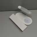 GUSGU 3 in 1 Charging Station with Three-Level Night Light, 15W Max Fast Charging, Wireless Charger for iPhone 15/14/13/12, iWatch S1-8/Ultra, AirPods(30W USB-C Charger Included), White