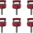 DEWHEL Aluminum Red Hard Top Quick Removal Fastener Thumb Screws W/D-Ring Compatible with Jeep Wrangler JK JKU JL JLU JT