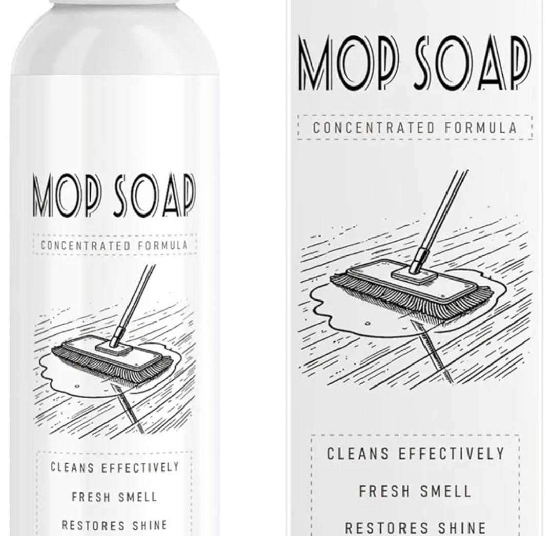 4 x Mop Soap for Floor Cleaning, 120ml Scented Mop Cleaner Soap, Scented Mop Soap Household Supplies Cleaner for Home, Kitchen, Floor