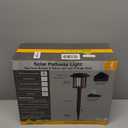 XMCOSY+ Solar Pathway Lights Outdoor, 25 LM LED Garden Lights with Seed Glass, 2-Tone/Colour, Waterproof Solar Powered Decorative Lighting for Yard Landscape Driveway Walkway (Warm White) (4 Pack)