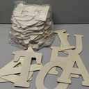 8 Inch 84 Pieces Wooden Unfinished Letters Wood Surface Alphabet Thin Wooden Letters for Crafts Wall Decor
