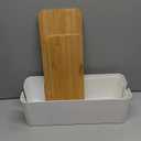 2 Pack Large Cable Management Box  Wooden Style Cord Organizer and Cover for TV Wires, Computer, Router, USB Hub and Under Desk Power Strip  Safe ABS Material and Baby-Pets Proof Lock (White)