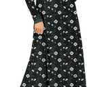 Ekouaer Nightgown Women Long Sleeve Sleepwear Full Length Long Nightshirt Soft Loungewear S-4XL