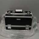 FRENESSA Makeup Train Case Makeup Case 11.8 Inch Large Cosmetic Box Organizer Travel Storage Professional Make Up Train Carrying Case with 6 Trays Locking Hard Vanity Storage Black