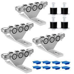 6+2 Wheel Unistrut Trolley with Limiter, Hoist Trolley Kit for Electric Hoist, Anti-Lock & Anti-Fall, for All 1-5/8" Wide or Taller Strut Channel, for Garage/Workshop Silent Systems (4pack)