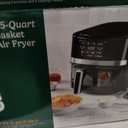 Cuisinart Air Fryer, 4.5-Quart Basket Fryer with 4 Cooking Functions to Air Fry, Roast, Bake, and Keep Warm, 4 Airfryer Presets, Dishwasher-Safe Parts, AIR-160NAS, Stainless Steel & Black, 4.5 Qt. Window
