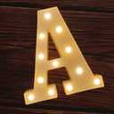MUMUXI Marquee Light Up Letters Battery Powered LED Alphabet Lights for Party Wedding Birthday Christmas Home Bar Decoration Lighted Sign (A)
