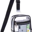 Sling Bag, Stadium Approved Fanny Pack for Women & Men - Small Clear Crossbody Bags for Hiking, Travel, Beach, Sports Events, Concerts