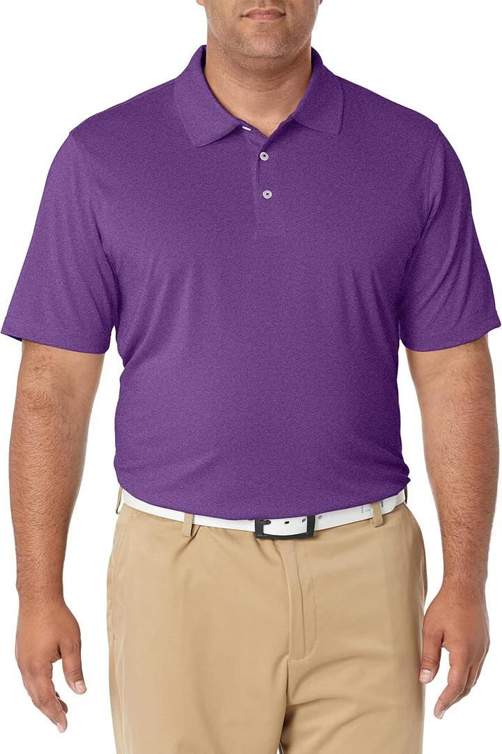 Amazon Essentials Men's Regular-Fit Quick-Dry Golf Polo Shirt - Discontinued Colors (Large, Purple Heather)