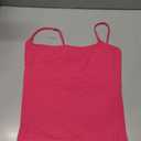 SUUKSESS Women Double Line Square Neck Tank Top Summer Y2K Going Out Basic Cami Shirt, Small
