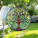 8" Tree of Life Suncatchers for Windows, Tree of Life Stained Glass Window Hanging,Sun Catcher for Windows, Tree of Lifes Decor with Hook,Suncatchers Trees Window Hangings Gifts for Mom