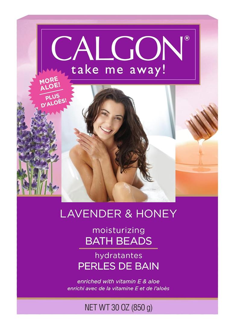 2 x Calgon Ultra-Moisturizing Bath Beads, Lavender & Honey, 30 oz