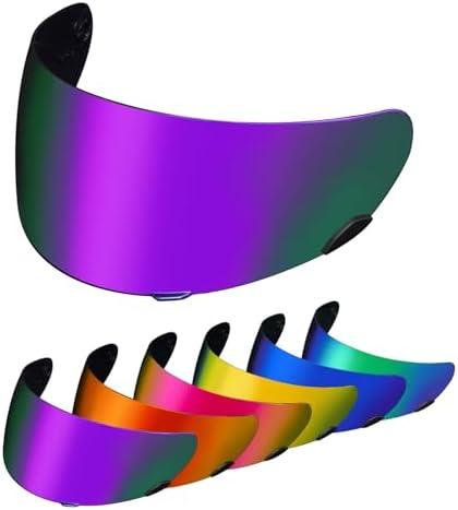 PSLER Qualifier Visor- Qualifier Helmet Visor Motorcycle Face Shield Accessories Replacement for Bell Qualifier/Star/Vortex/RS-1/Revolver,Deep Purple