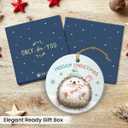 4 x Hedgehog Ornaments 2025 - Cute for Forest Animal Decoration, Animals Ornaments for Christmas Tree Decorations, Animal Lover Gifts, Hedgehog Gifts for Women Men, Friends, Family