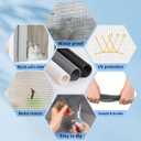 48"x102" Window Screen Mesh, Fiberglass Window Screen, Screen Door Mesh, Windows Screens and Screen Door Replacement, Patio Screen Mesh- Black