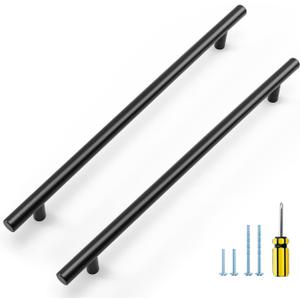Ravinte Black Cabinet Handles 10 Pack 10 inch Cabinet Pulls Matte Black Kitchen Cabinet Handles Modern Drawer Pulls Black Hardware for Kitchen Cabinet