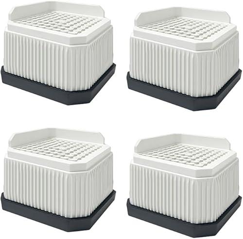 Eloslos 4 Pack Stackable Treadmill Incline Riser Blocks, Height Lift for Leveling & Uphill Training, Heavy Duty Support up to 4000 lbs, for Gym and Home Use