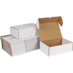 ZBEIVAN 9x6x3 White Shipping Boxes Set of 25, Corrugated Cardboard Mailer Boxes for Packaging Small Business Mailing Gifts