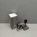 aooshine Grey Table Lamp - Bedside Lamp for Bedroom, Minimalist Nightstand Lamp with Square Fabric Shade, Desk Lamp for Kids Room Dorm (12.8in)