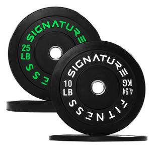 Fitvids Olympic Bumper Plates Set, 2" Weight Plates For Strength Training & Weightlifting, 70LB Set (10LB, 25LB), Multiple Packages