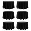 Dailyset 6-Pack Black Round Tablecloths, 120 Inches, Stain-Resistant Polyester for 5-6 Ft Round Tables - Washable Table Covers for Weddings, Banquets, Birthday Parties, Events