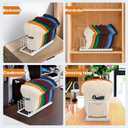 Hat Organizer for Baseball Caps, Hat Stand for 10 Baseball Caps Display and Organizer, Hat Rack, Caps Storage Holder for Bedroom, Closet, Dresser, Office - Easy to Install and Grab (White)