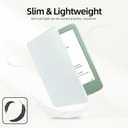 MOROCK Slim Case for All-New Kindle(11th Generation,2024/2022 Release,Model No. RS23CV/C2V2L3), Lightweight Glitter PU Leather and PC Clear Acrylic Back Cover, Auto Sleep/Wake, Glitter White